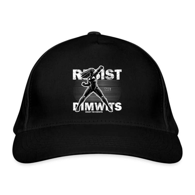 resist-the-dimwits-bio-baseballkappe-schwarz