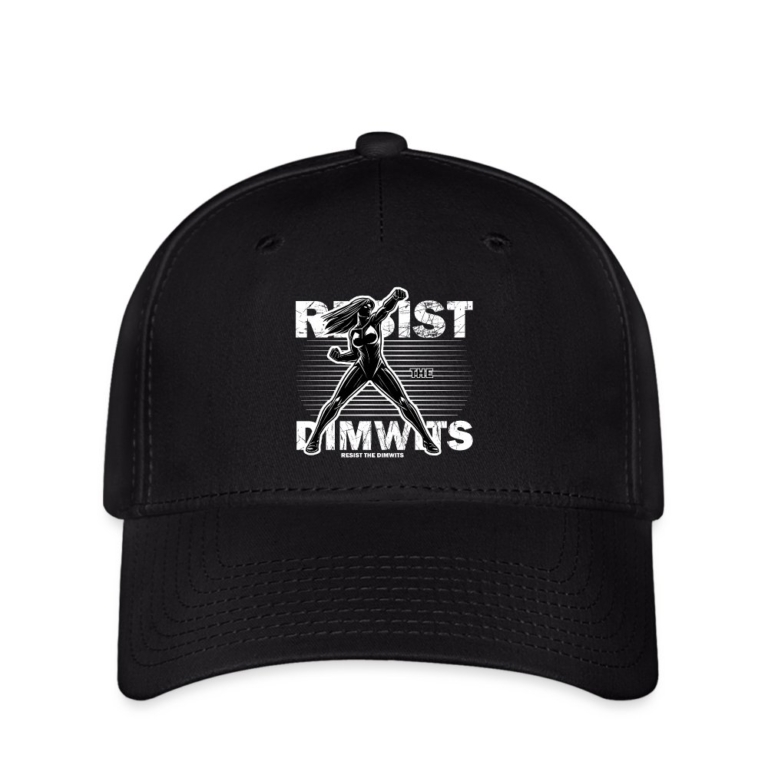 resist-the-dimwits-flexfit-cap-schwarz