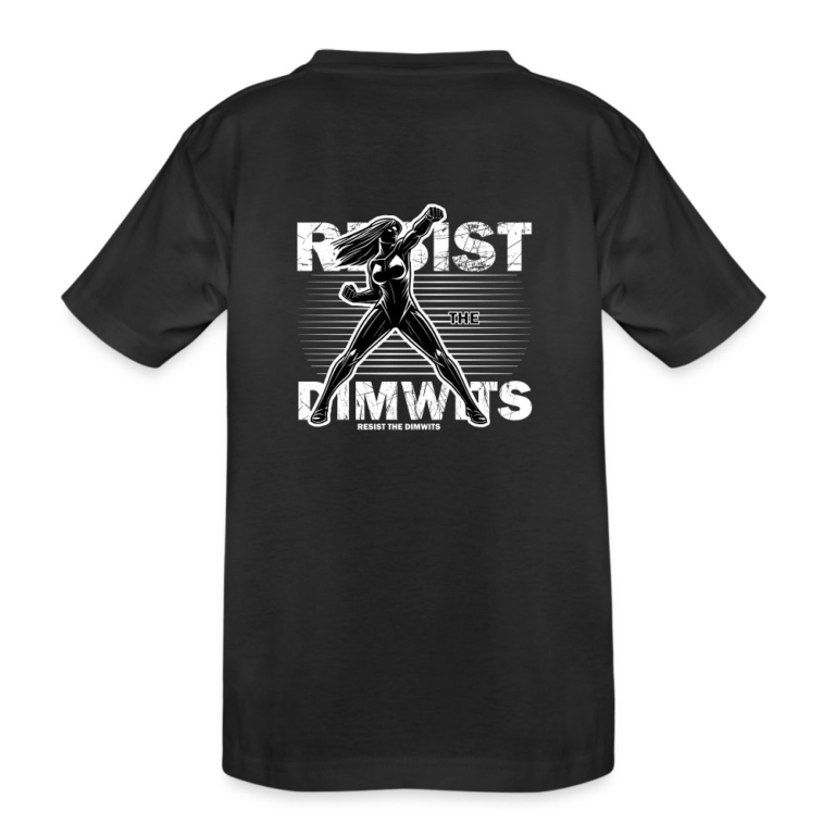 resist-the-dimwits-kinder-premium-bio-t-shirt-schwarz
