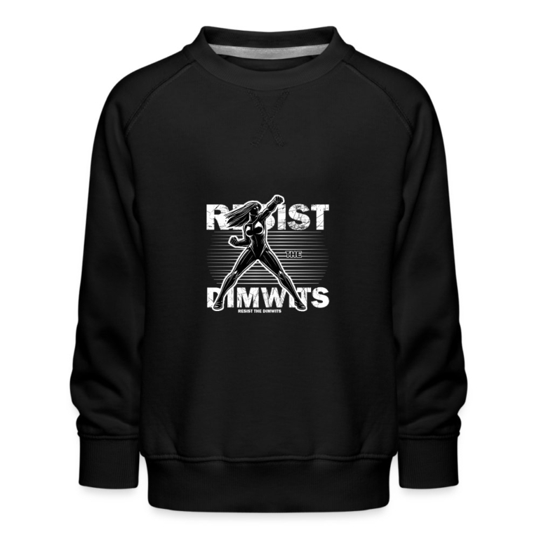 resist-the-dimwits-kinder-premium-pullover-schwarz