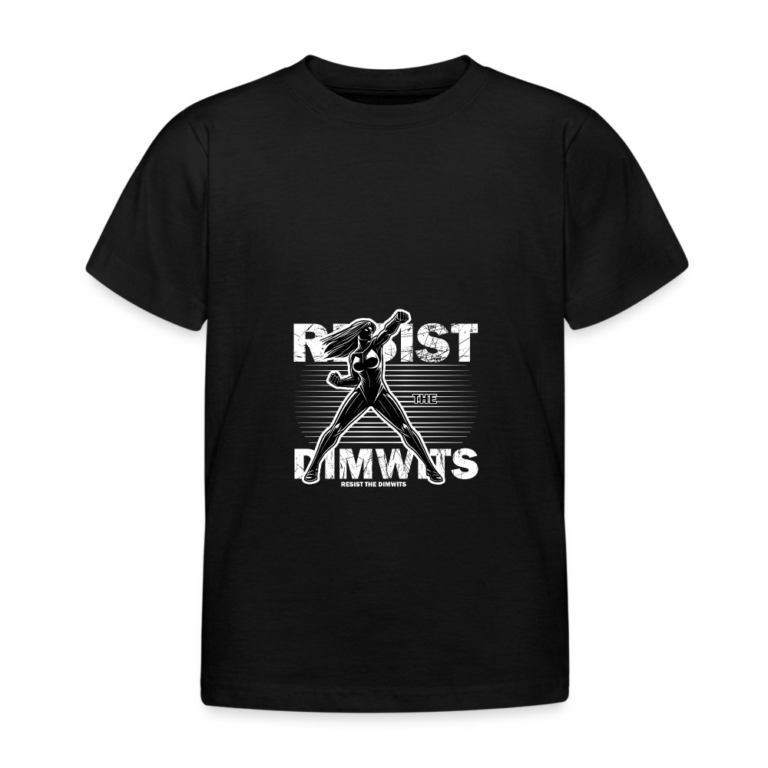 resist-the-dimwits-kinder-t-shirt-schwarz