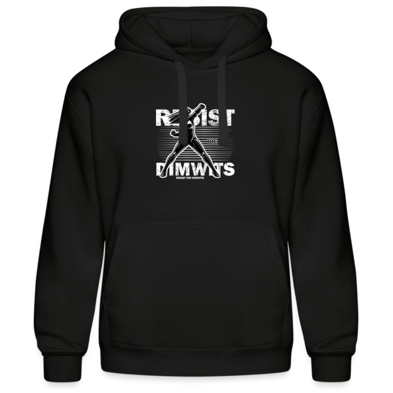 resist-the-dimwits-maenner-kapuzen-sweater-von-russell-schwarz