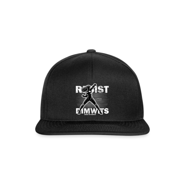 resist-the-dimwits-snapback-cap-schwarz-schwarz