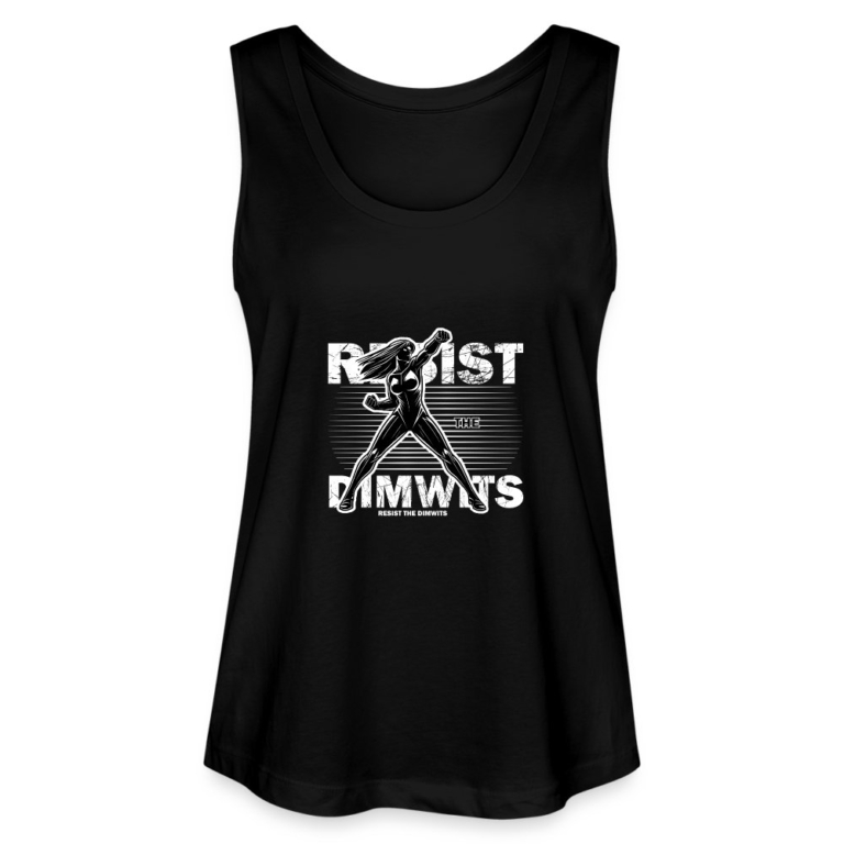 resist-the-dimwits-stanleystella-frauen-bio-tank-top-minter-schwarz