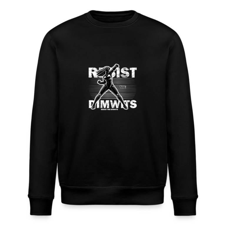 resist-the-dimwits-stanleystella-unisex-bio-sweatshirt-roller-schwarz
