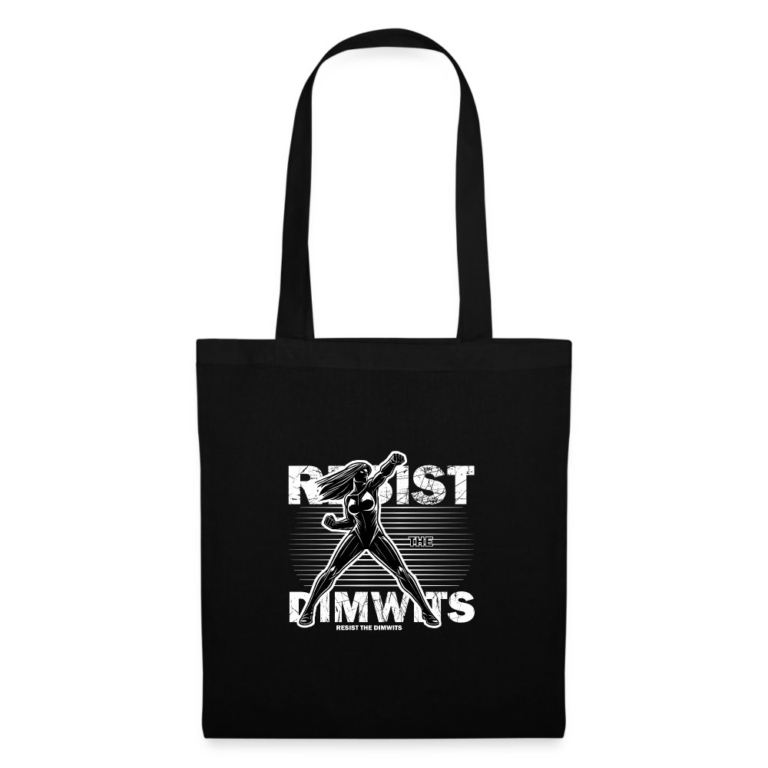 resist-the-dimwits-stoffbeutel-schwarz