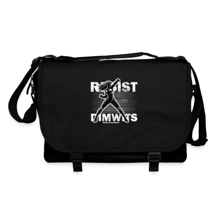resist-the-dimwits-umhaengetasche-schwarz-schwarz
