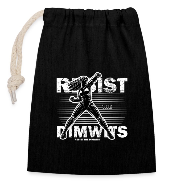 resist-the-dimwits-verschliessbarer-geschenkbeutel-aus-baumwolle-14x20cm-schwarz