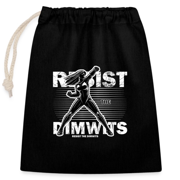 resist-the-dimwits-verschliessbarer-geschenkbeutel-aus-baumwolle-25x30cm-schwarz