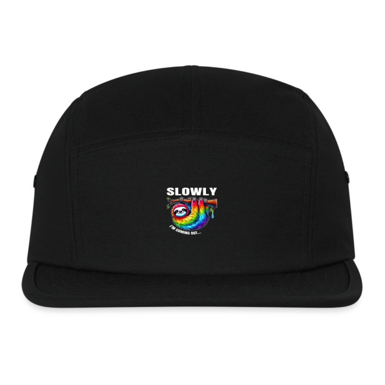 slowly-i-m-coming-out-canvas-camper-cap-schwarz