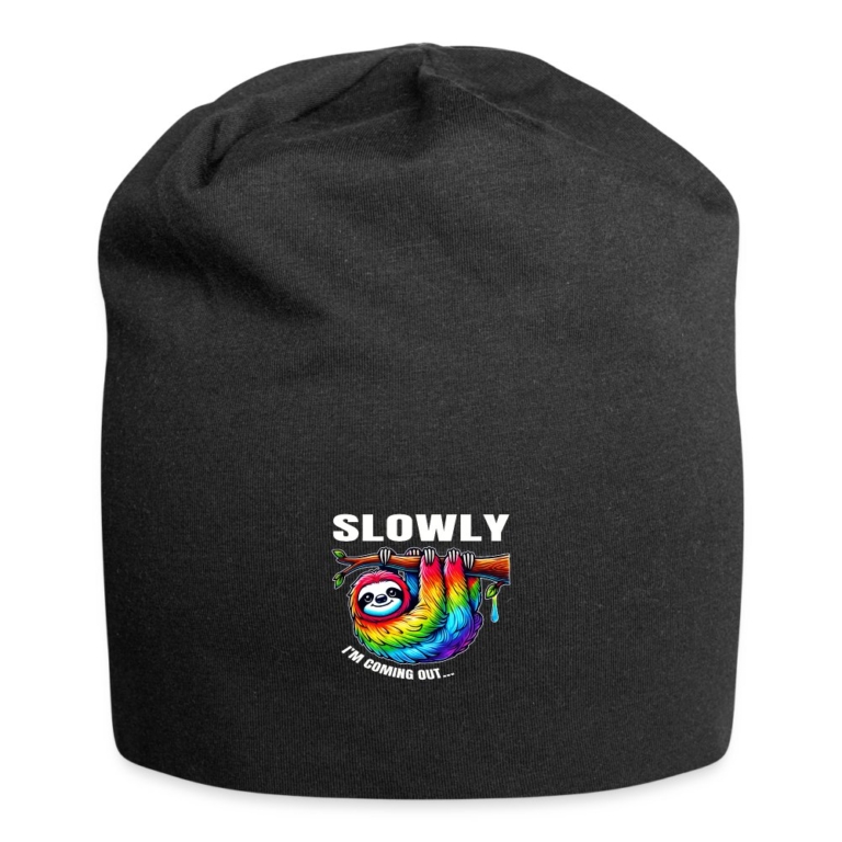 slowly-i-m-coming-out-jersey-beanie-schwarz