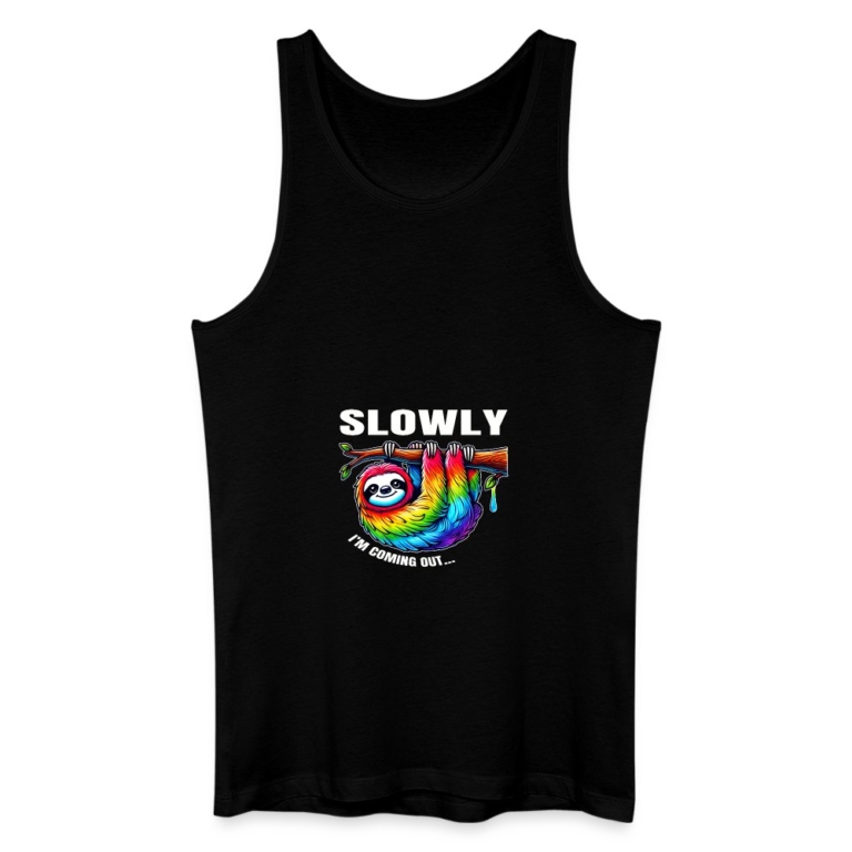 slowly-i-m-coming-out-maenner-bio-tank-top-schwarz