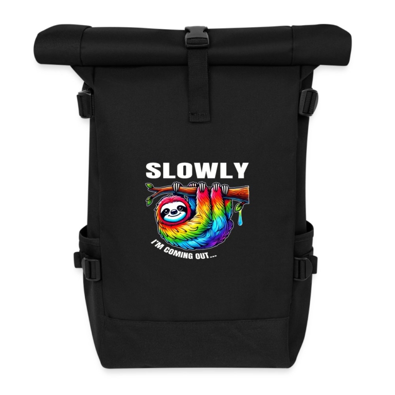 slowly-i-m-coming-out-rolltop-rucksack-schwarz