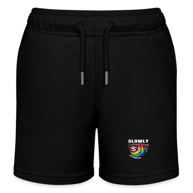 slowly-i-m-coming-out-stanleystella-kinder-bio-joggingshorts-mini-bolter-schwarz