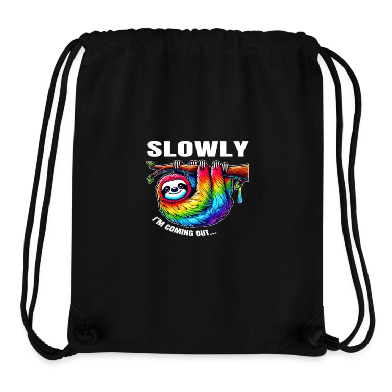 slowly-i-m-coming-out-stanleystella-recycelter-gym-bag-schwarz