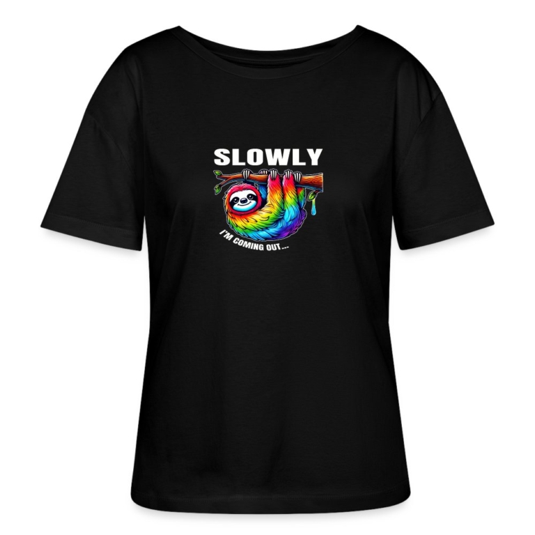 slowly-i-m-coming-out-stanleystella-relaxed-rundhals-frauen-bio-t-shirt-serena-schwarz