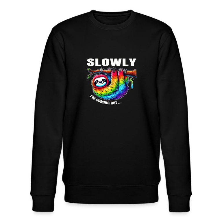 slowly-i-m-coming-out-stanleystella-unisex-bio-sweatshirt-changer-schwarz