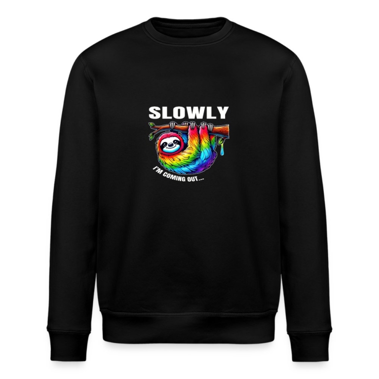 slowly-i-m-coming-out-stanleystella-unisex-bio-sweatshirt-roller-schwarz