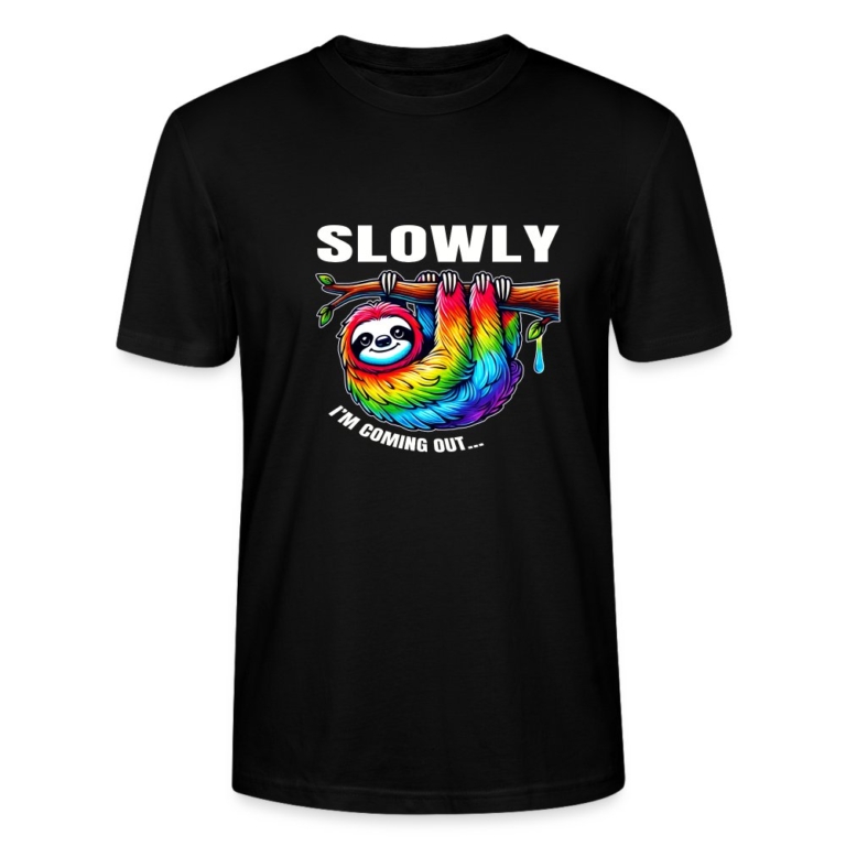 slowly-i-m-coming-out-stanleystella-unisex-bio-t-shirt-crafter-schwarz