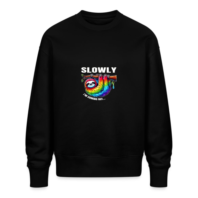 slowly-i-m-coming-out-stanleystella-unisex-oversize-bio-pullover-radder-schwarz
