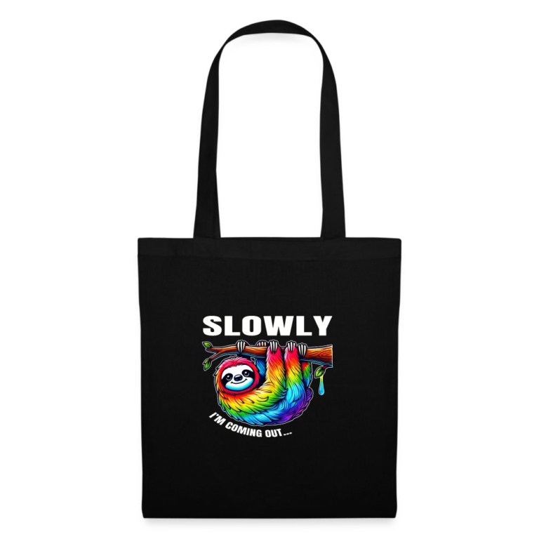 slowly-i-m-coming-out-stoffbeutel-schwarz