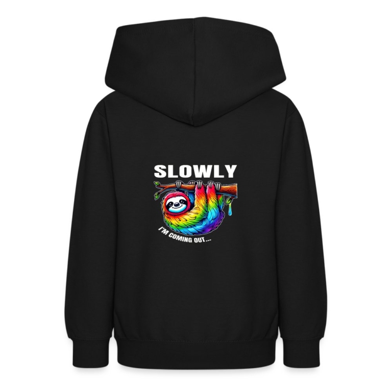 slowly-i-m-coming-out-teenager-hoodie-schwarz
