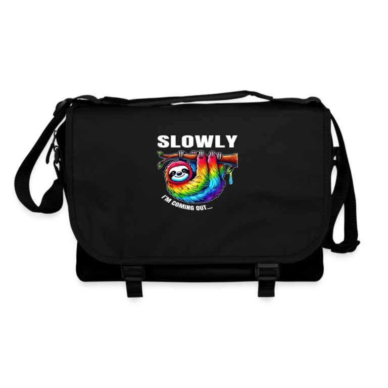 slowly-i-m-coming-out-umhaengetasche-schwarz-schwarz