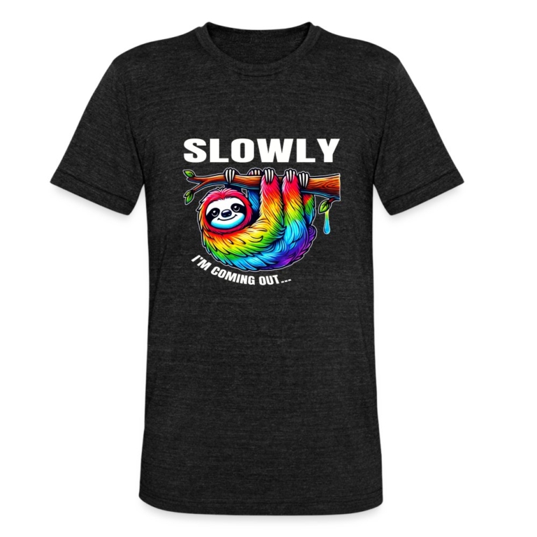 slowly-i-m-coming-out-unisex-tri-blend-t-shirt-von-bella-canvas-schwarz-meliert