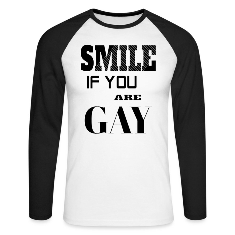 smile-if-you-are-gay-maenner-baseballshirt-langarm-weiss-schwarz