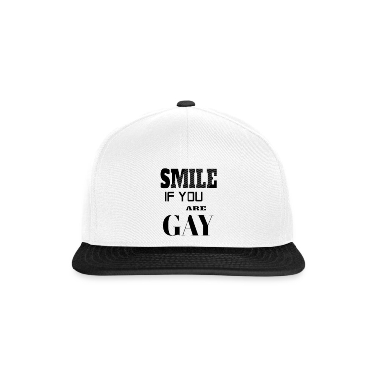 smile-if-you-are-gay-snapback-cap-weiss-schwarz