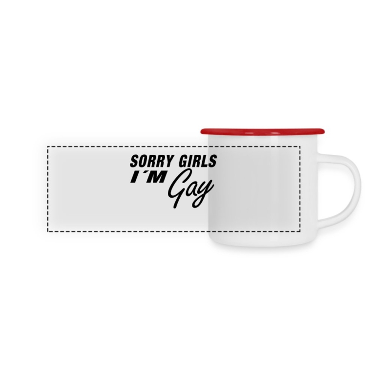 sorry-girls-im-gay-panorama-emaille-tasse-weiss-rot
