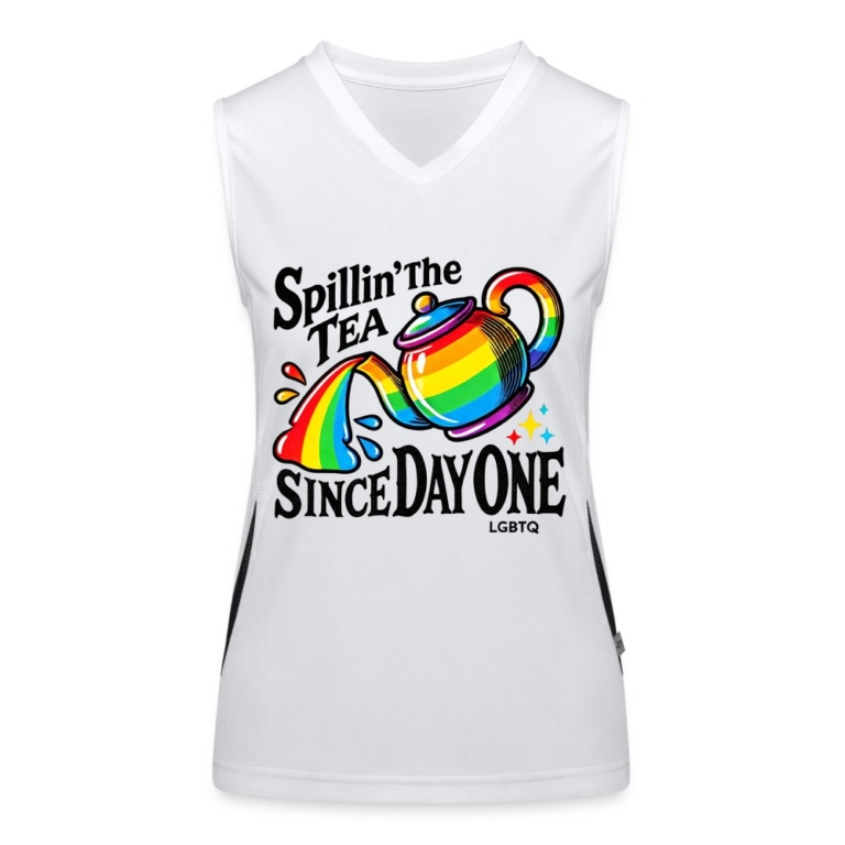 spillin-the-tea-since-day-one-funktionelles-kontrast-tank-top-fuer-frauen-weiss-schwarz