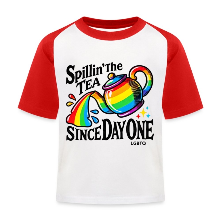 spillin-the-tea-since-day-one-kinder-baseball-t-shirt-weiss-rot