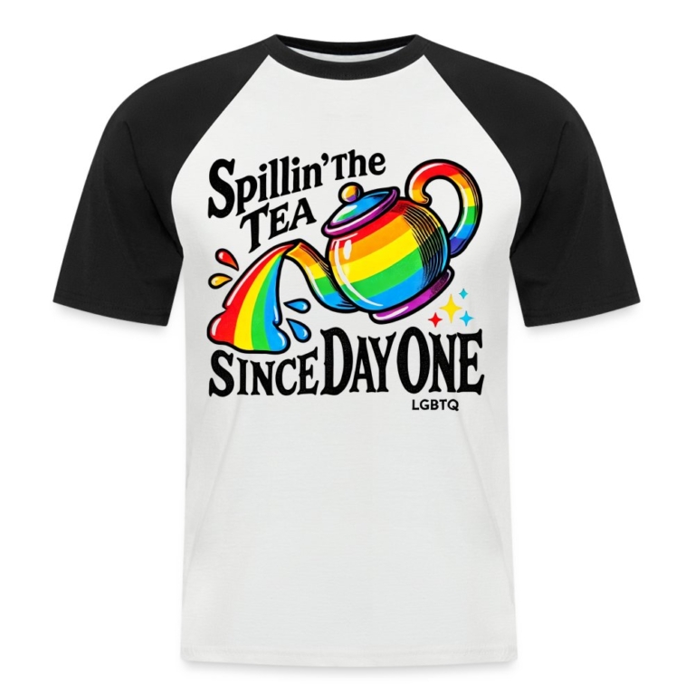 spillin-the-tea-since-day-one-maenner-baseball-t-shirt-weiss-schwarz