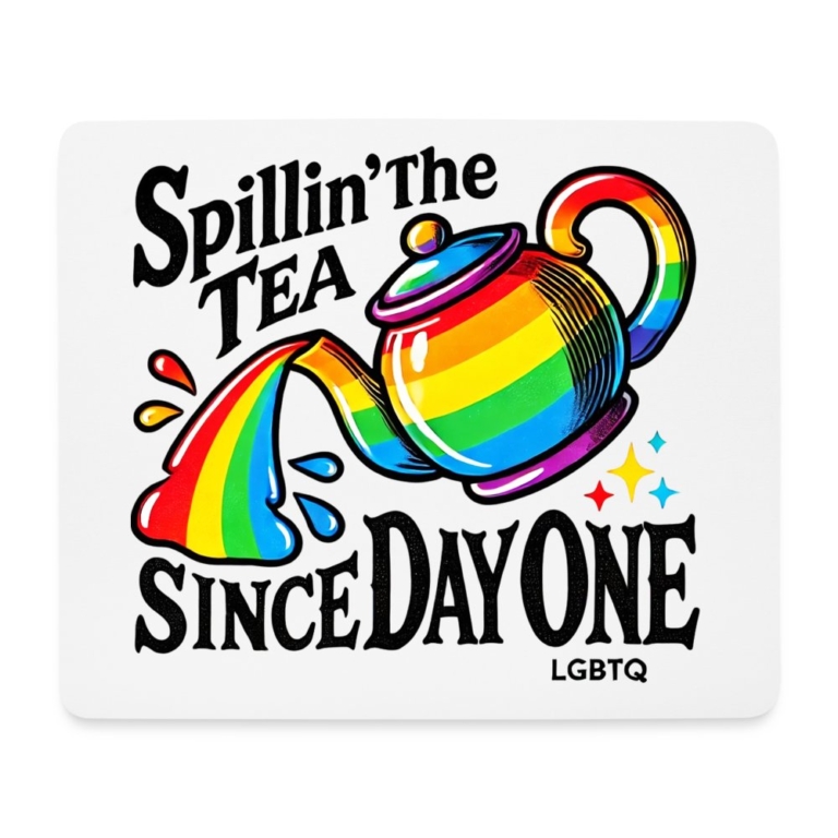 spillin-the-tea-since-day-one-mousepad-querformat-weiss