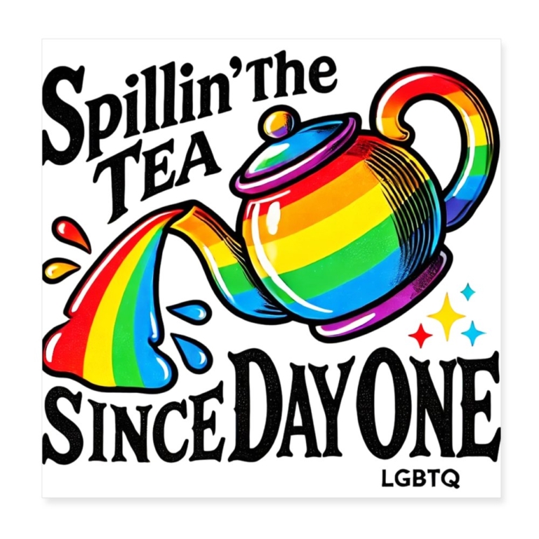 spillin-the-tea-since-day-one-poster-20x20-cm-weiss