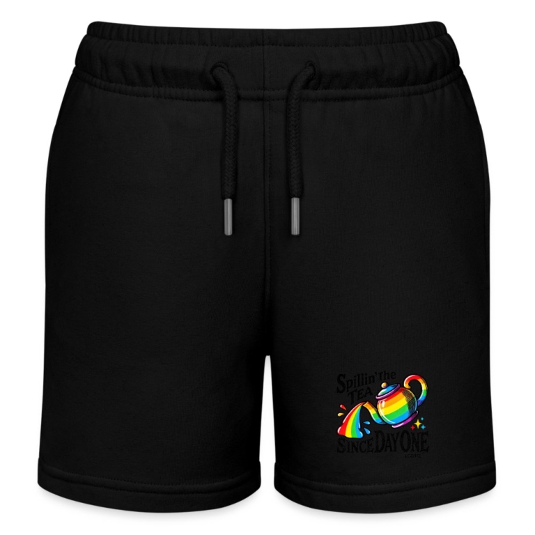 spillin-the-tea-since-day-one-stanleystella-kinder-bio-joggingshorts-mini-bolter-schwarz