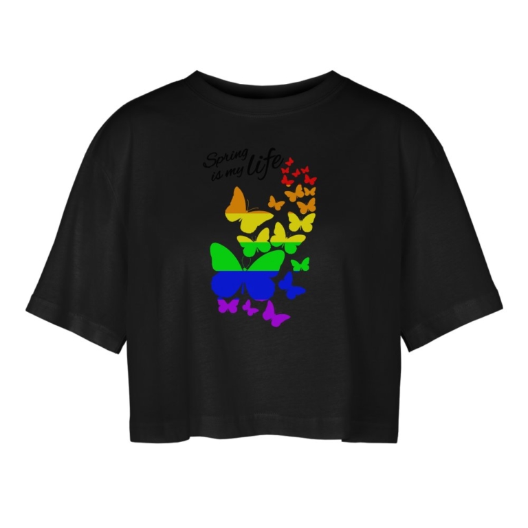 spring-is-my-life-lgbtq-frauen-oversized-cropped-t-shirt-schwarz