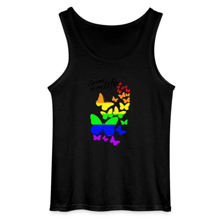 spring-is-my-life-lgbtq-gildan-maenner-tank-top-schwarz
