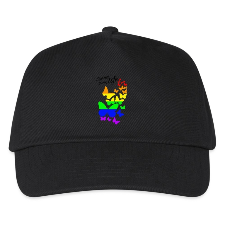 spring-is-my-life-lgbtq-kinder-basecap-schwarz