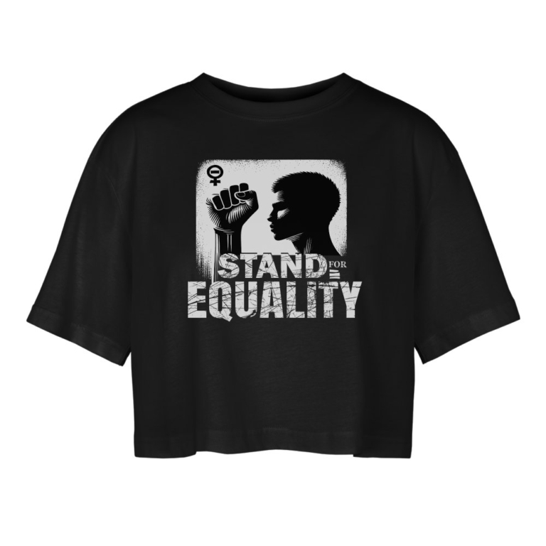 stand-for-equality-frauen-oversized-cropped-t-shirt-schwarz