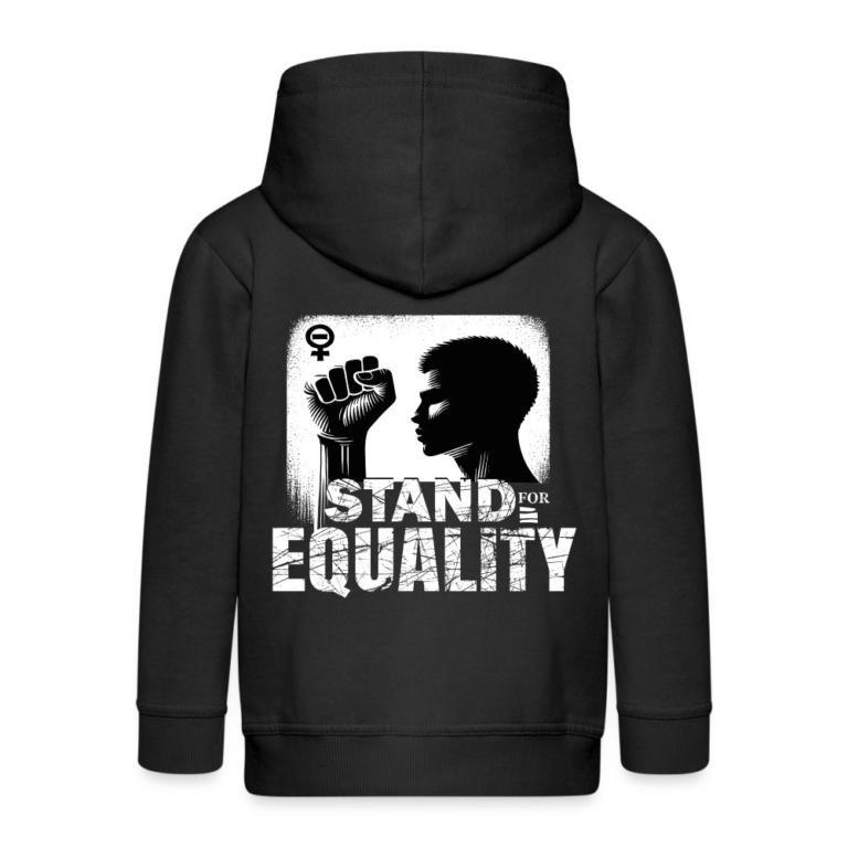 stand-for-equality-kinder-premium-kapuzenjacke-schwarz