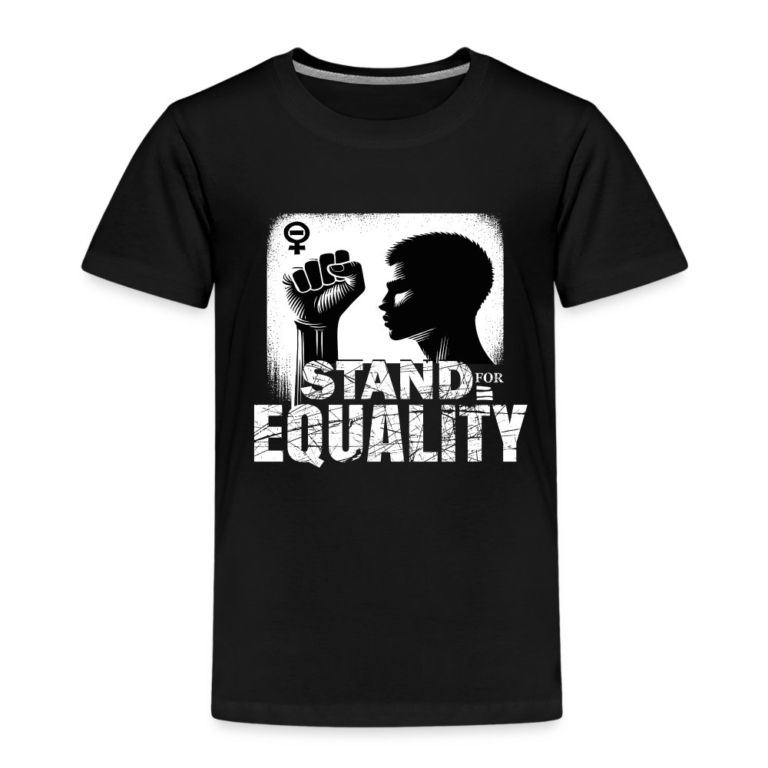 stand-for-equality-kinder-premium-t-shirt-schwarz