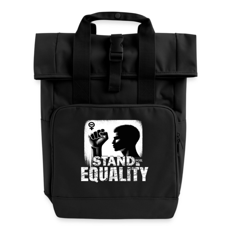 stand-for-equality-rolltop-rucksack-mit-zwei-griffen-schwarz