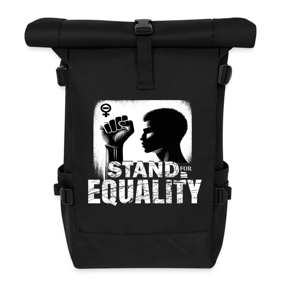 Stand for Equality - Rolltop Rucksack Schwarz