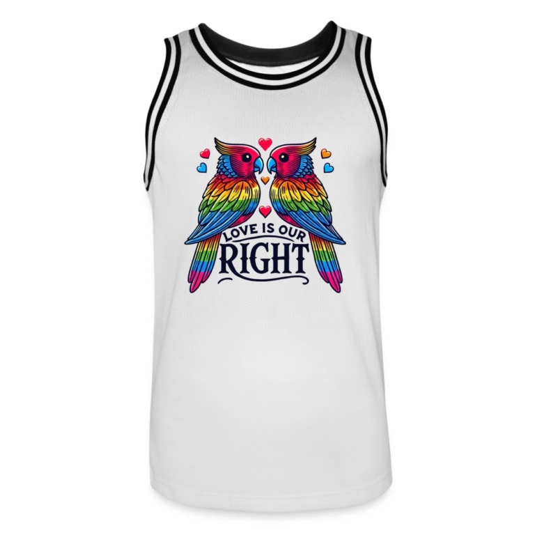turteltauben-love-is-our-right-maenner-basketball-trikot-weiss-schwarz