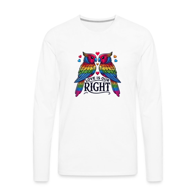 turteltauben-love-is-our-right-maenner-premium-langarmshirt-weiss