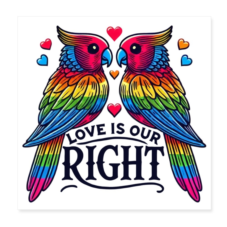 turteltauben-love-is-our-right-poster-20x20-cm-weiss