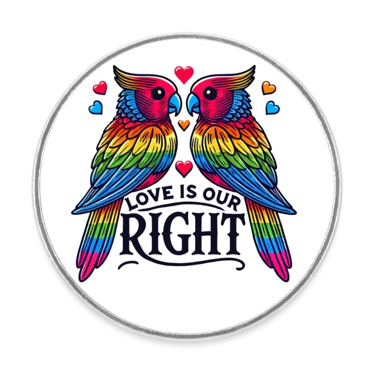 turteltauben-love-is-our-right-runder-kuehlschrankmagnet-weiss