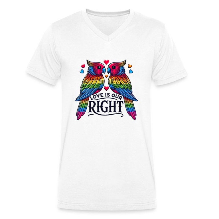 turteltauben-love-is-our-right-stanleystella-maenner-bio-t-shirt-mit-v-ausschnitt-weiss
